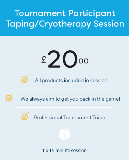 Tournament Participant Taping Cryotherapy Session